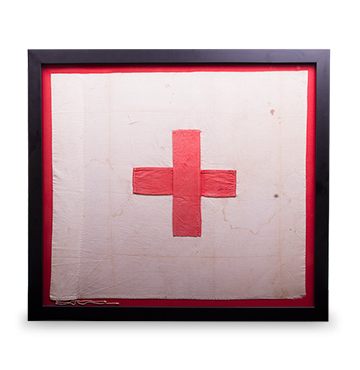 Ryerson Red Cross Flag flown during Battle of Batoche