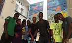 Mosaïque de jeunes haïtiens hôpital Saint-Michel de Jacmel 