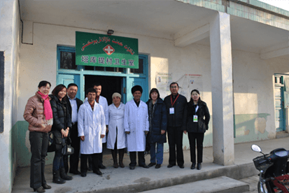 Village health clinic in Xinjiang Province, supported by the Canadian Red Cross