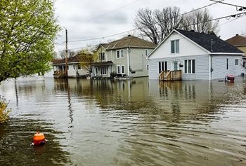 Une rue inondée