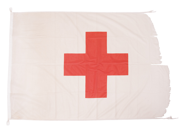 Red Cross Flag flown at Azraq Refugee Camp-FR