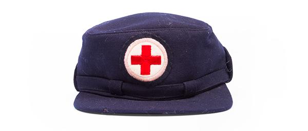 CRCC Nursing Auxiliary member’s hat, 1940-45-FR