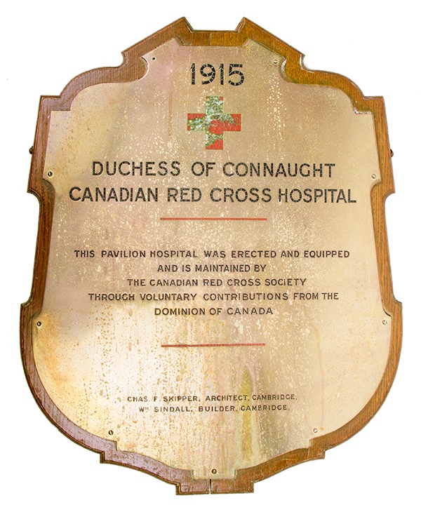 Plaque de l’hôpital de la Croix-Rouge Duchess of Connaught (1915-1947)