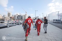 La Croix-Rouge libanaise est intervenue dans les instants qui ont suivi la déflagration