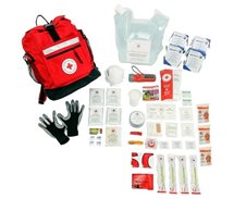 la trousse de luxe de préparation aux urgences de la Croix-Rouge canadienne, qui contient tout le nécessaire pour répondre aux besoins de quatre adultes pendant 72 heures