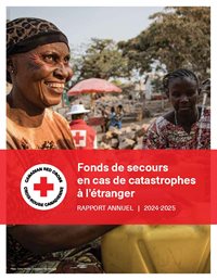Couverture du rapport sur le fonds de secours en cas de catastrophes à l'étranger.