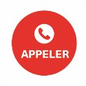 Icône minimaliste de téléphone ressemblant à un téléphone traditionnel